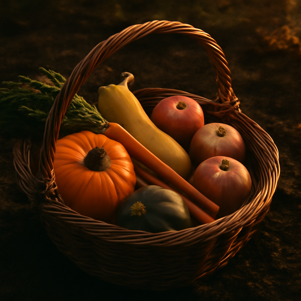 Autumn harvest basket