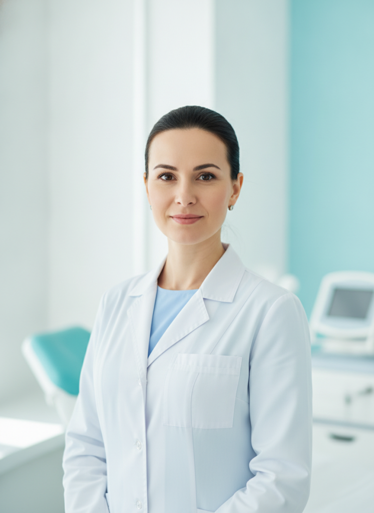 Portrait of a poised female dermatologist