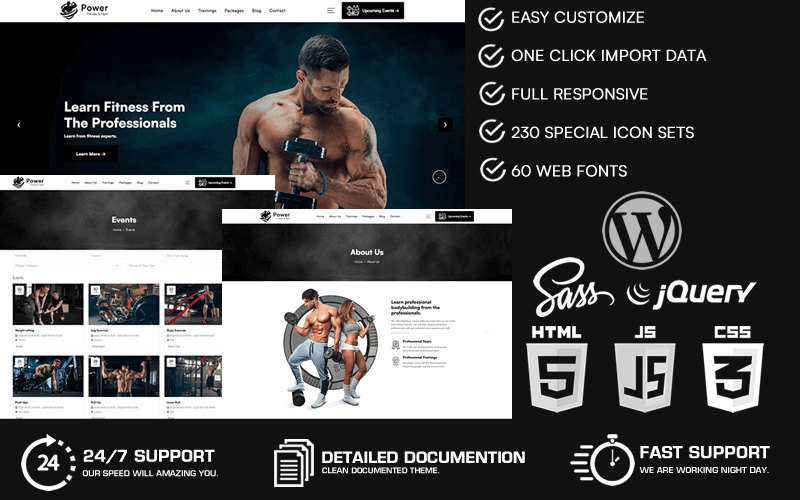 Power – Fitness & Gym WordPress Theme