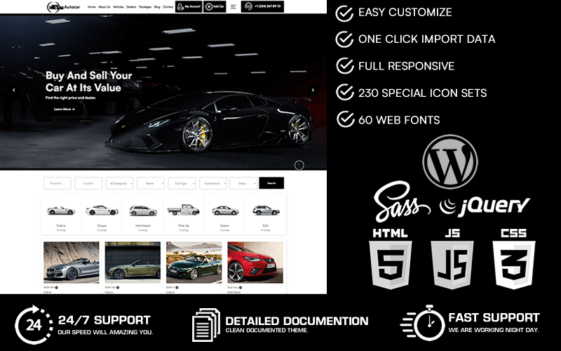 Autocar – Car Posting & Car Dealership WooCommerce WordPress Theme