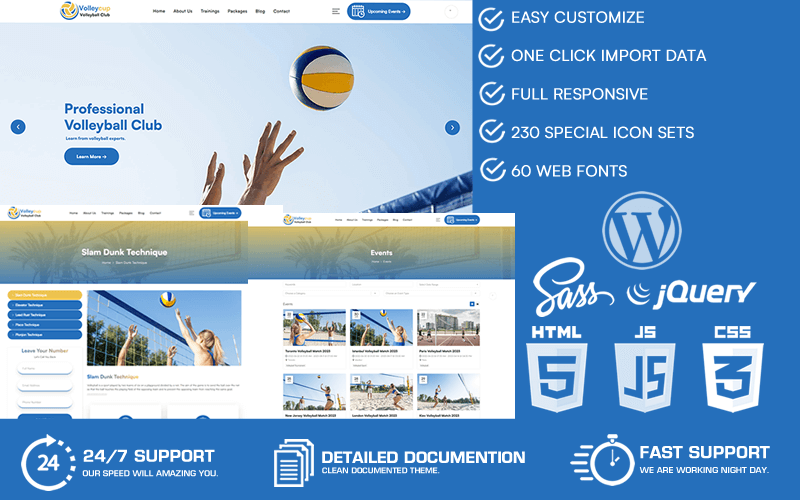 Volleycup – Volleyball Club WordPress Theme