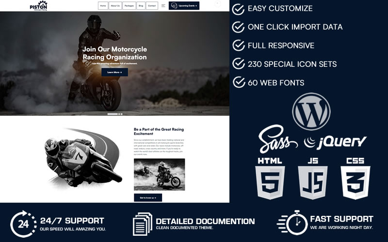 Piston – Motorsport Racing WordPress Theme