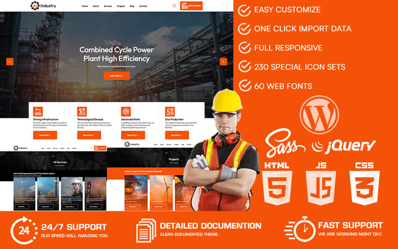 Industry – Factory & Industry WordPress Theme