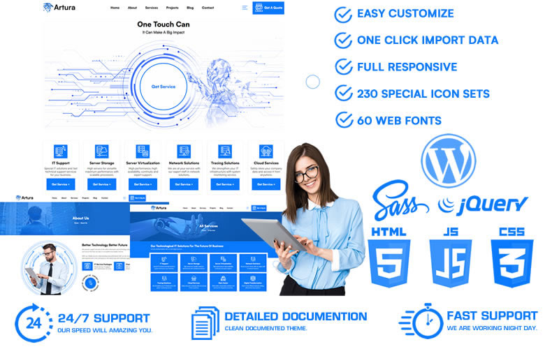 Artura – It Solutions & Business Service Creative WordPress Theme