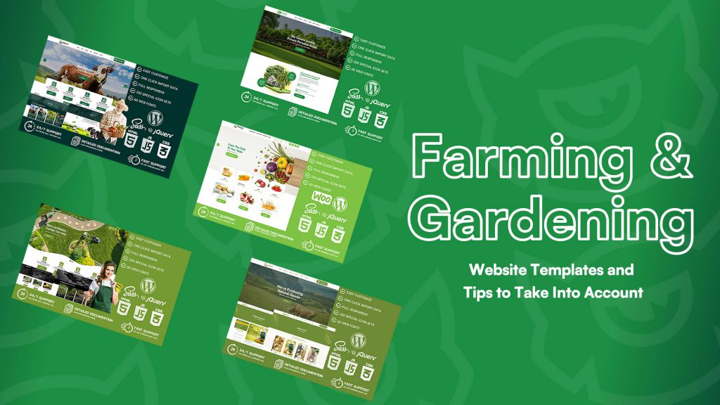 Farming & Gardening Website Templates and Tips to Take Into Account