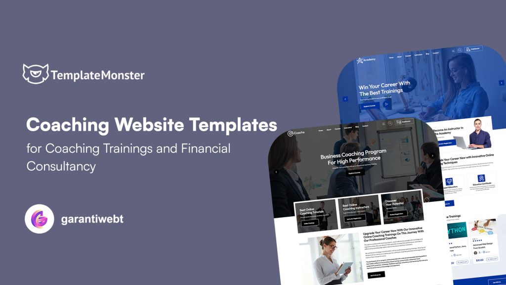Coaching Website Templates for Coaching Trainings and Financial Consultancy