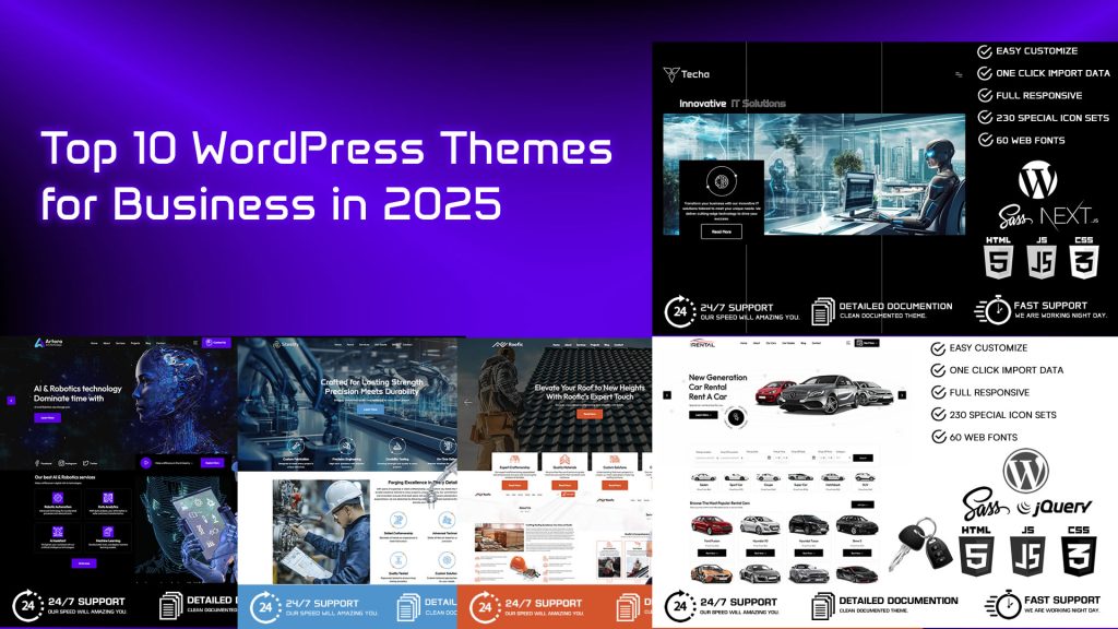 Top 10 WordPress Themes for Business in 2025