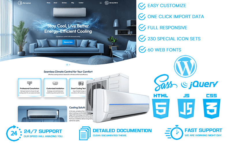 Airvana – Air Conditioning WordPress Theme