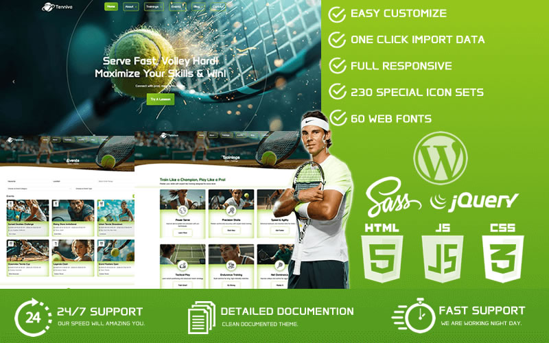 Tenniva – Tennis Club WordPress Theme