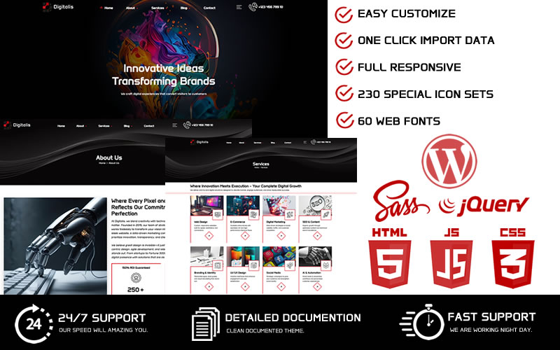 Digitalis – Modern Digital Agency WordPress Theme