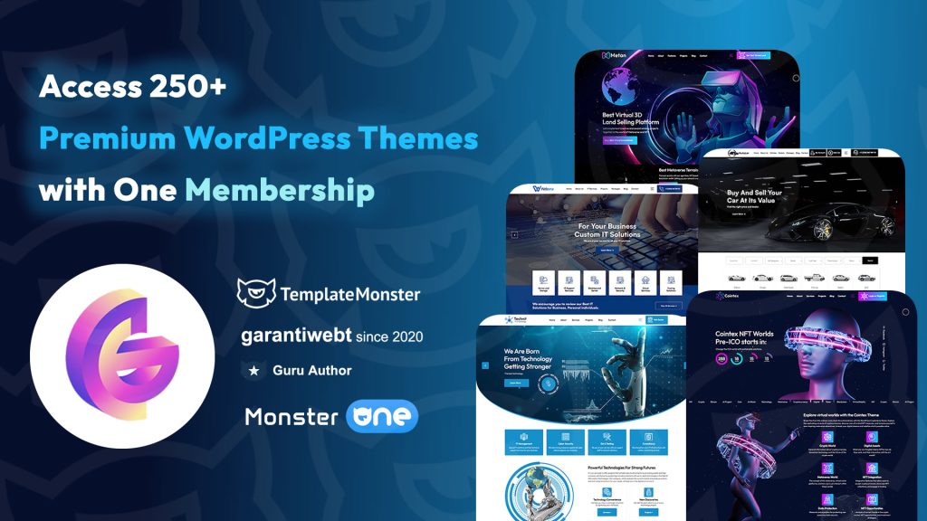 Access 250+ Premium WordPress Themes with One Membership